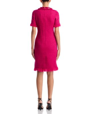 Embellished Tweed Sheath Dress
