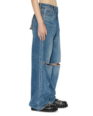 High Rise Wide Leg Jeans in Denim