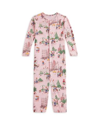 Girls' Polo Bear Cotton Footed Zip Coverall - Baby