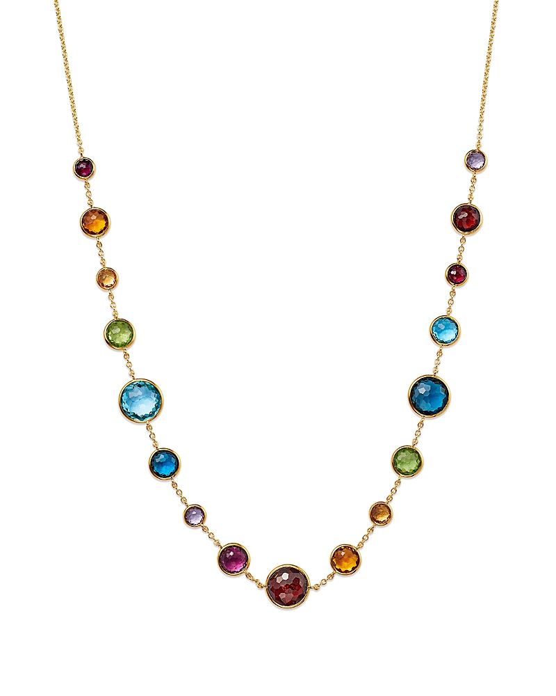 Ippolita 18K Yellow Gold Lollipop Multi Stone Bezel Collar Necklace, 16-18 - Exclusive