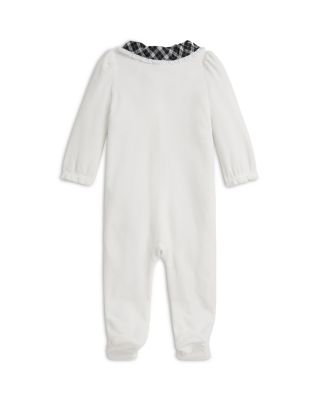 Girls' Plaid Collar Velour Coverall - Baby