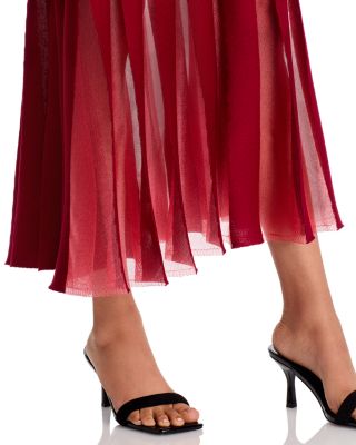 Sheer Panel A Line Dress