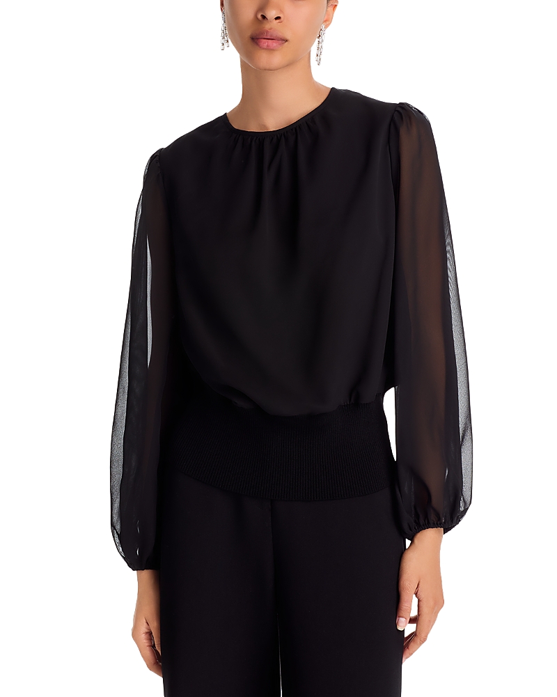 Misook Chiffon Sleeve Blouse