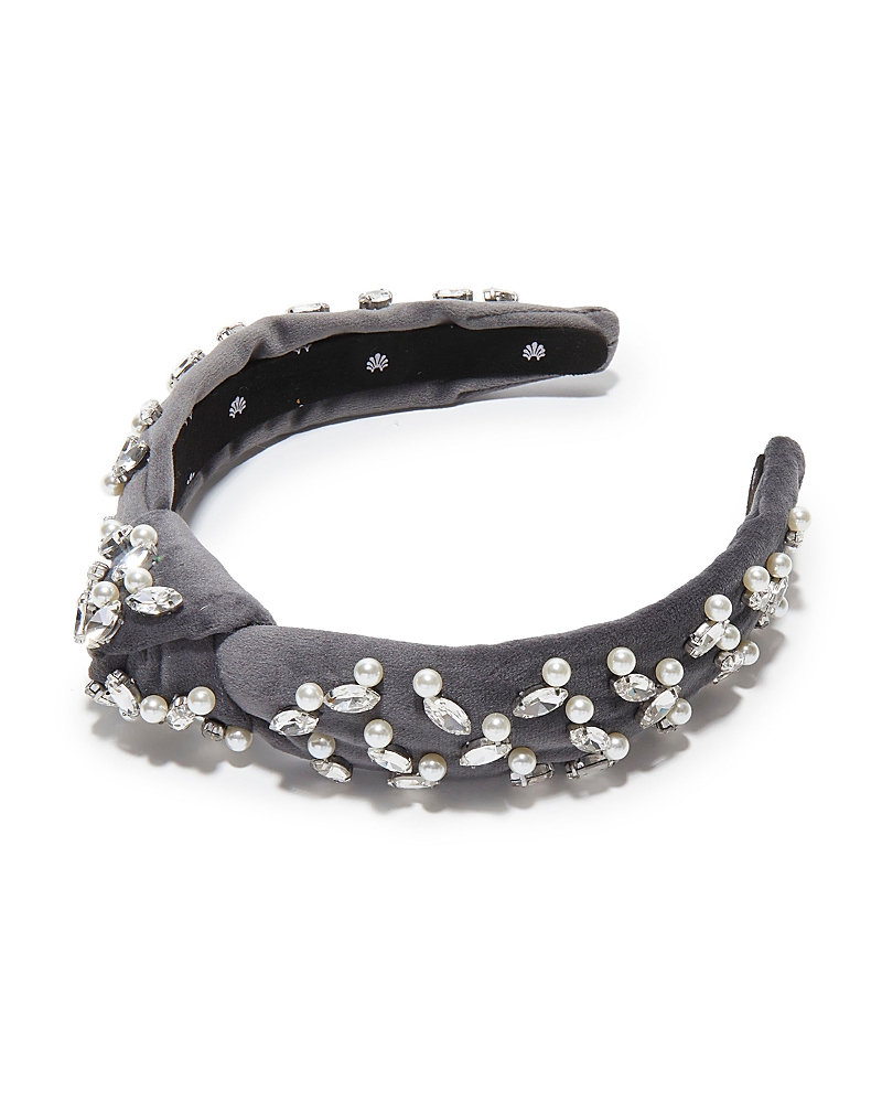 Lele Sadoughi Crystal Grid Slim Knotted Headband