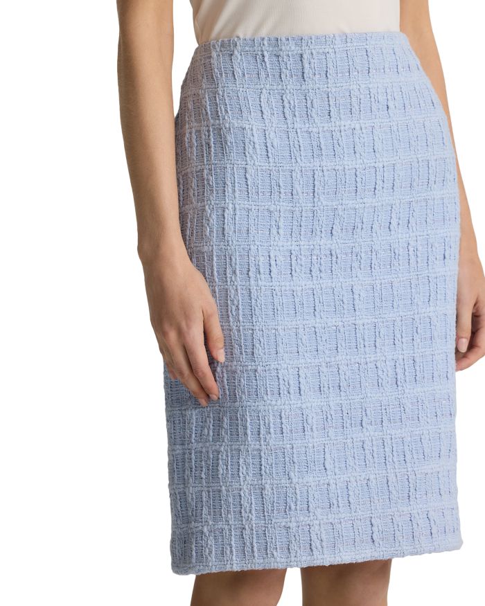 Textured Plaid Skirt