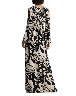 Americana Leaf Silk Dress