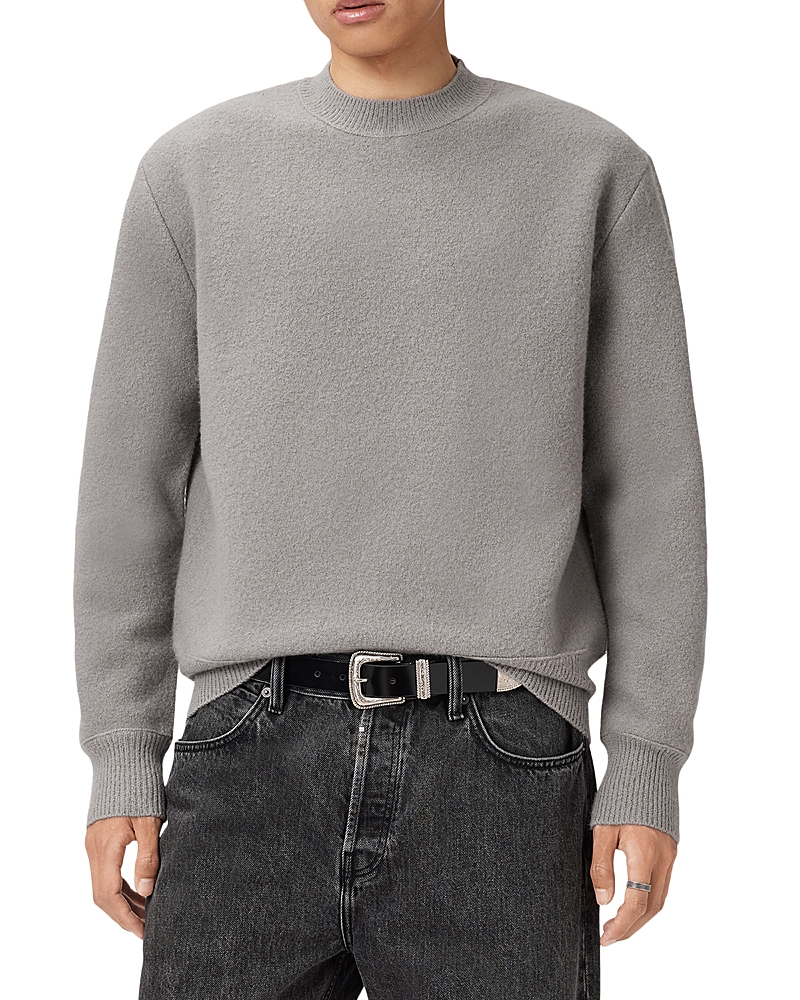 Allsaints Marko Crew Neck Merino Sweater In Gray