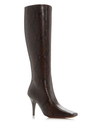 Women&#39;s Snake Embossed Tall Boots