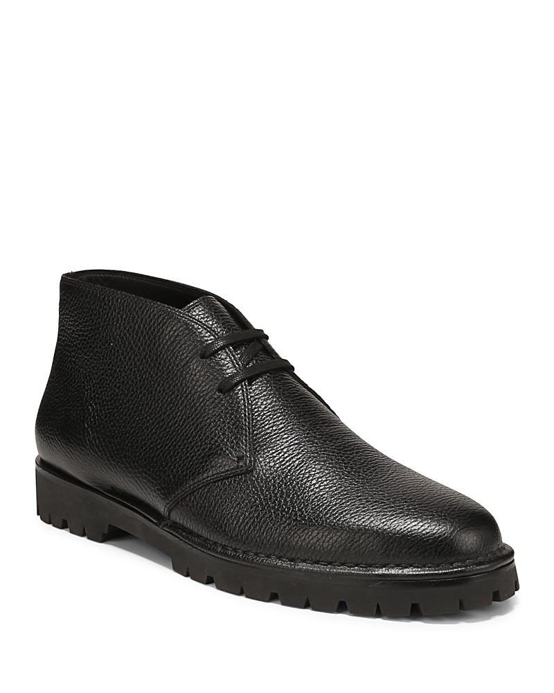 Vince Men's Jerome Black Leather Lace Up Desert Boot In Black