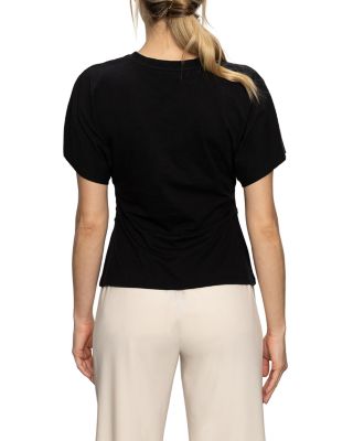 Shirred Waist Dolman Tee