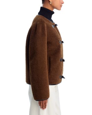 Cropped Faux Fur Toggle Jacket - Exclusive