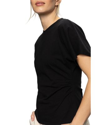 Shirred Waist Dolman Tee