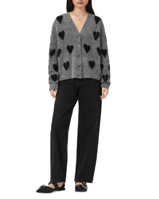 Amora Heart Print Cardigan