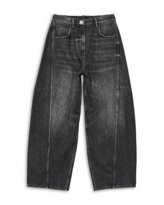 Carter High Rise Barrel Leg Jeans in Washed Black