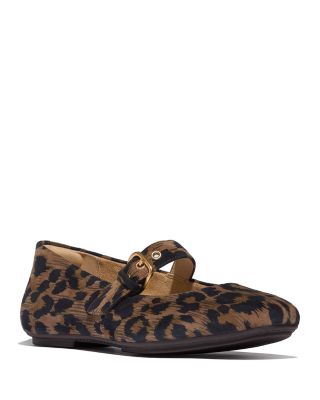 Women's Delicato Leopard Mary Jane Flats