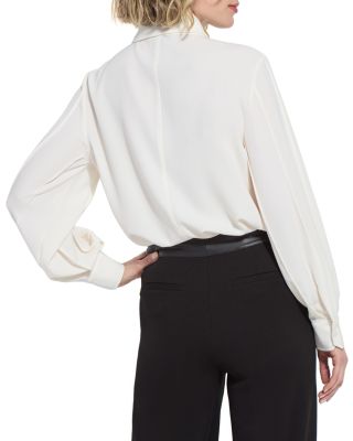 Ivette Pleated Balloon Sleeved Blouse