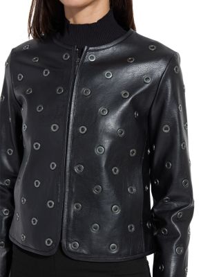 Geneva Grommet Faux Leather Jacket