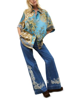 Cassie Silk Brocade Shirt