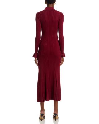 Ribbed Knit Midi Dress