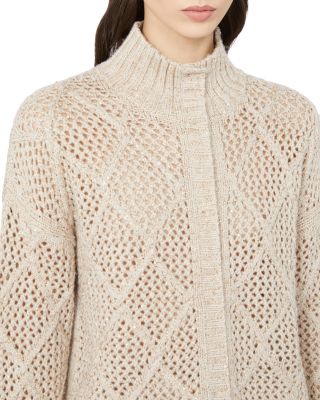 Ghinea Diamond Knit Sequin Cardigan