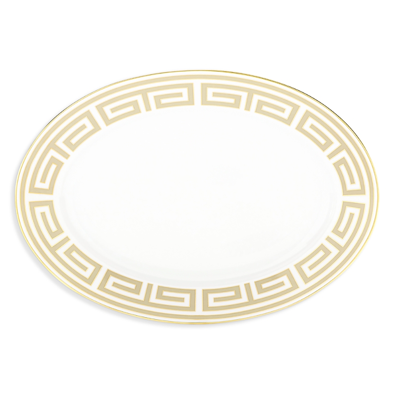 Ginori 1735 Labirinto Cachemire Oval Flat Platter In Gold