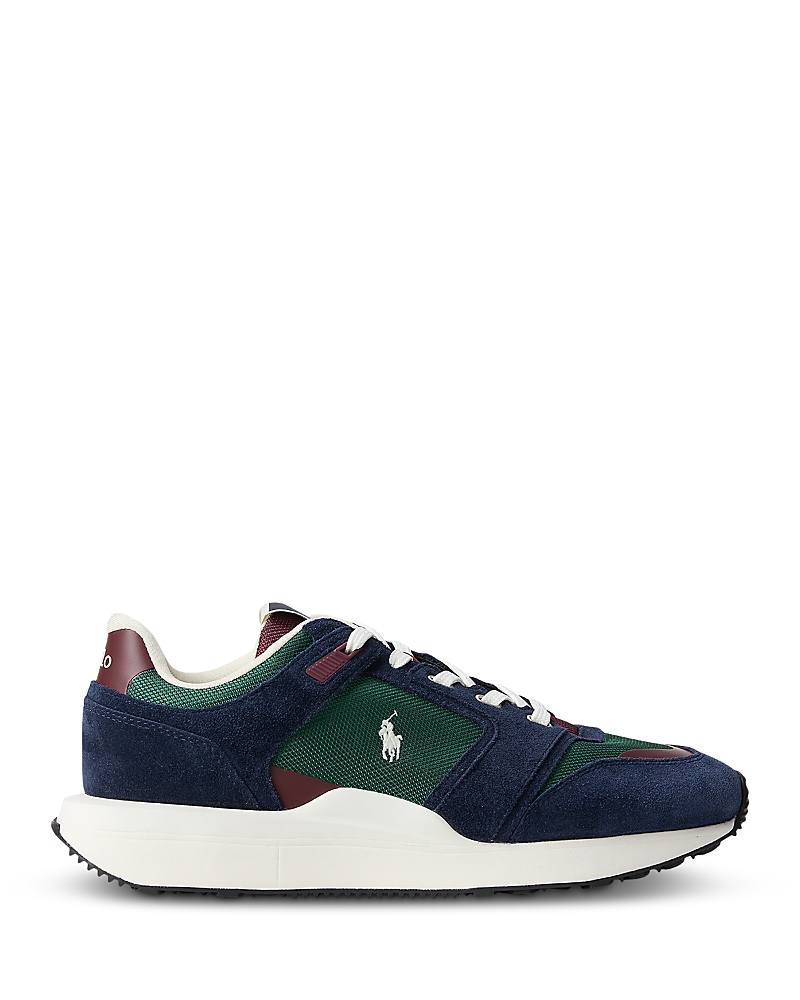 Polo Ralph Lauren Train 89 Suede & Oxford Sneakers In Multi