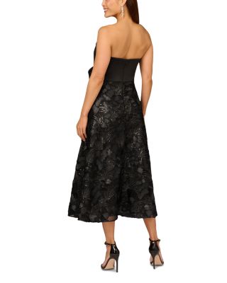 Strapless Embellished Midi Dress