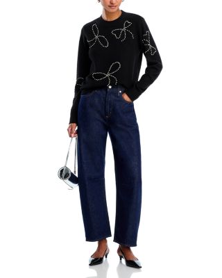 Rhinestone Bow Sweater - Exclusive