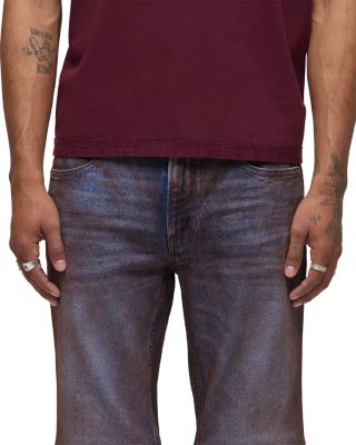 Walker Kick Flare Jeans in Coated Port
