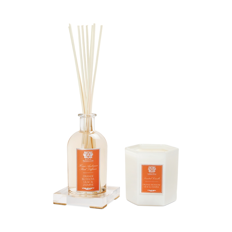 Antica Farmacista Candle & Diffuser Gift Set - Orange Blossom, Lilac & Jasmine In Orange