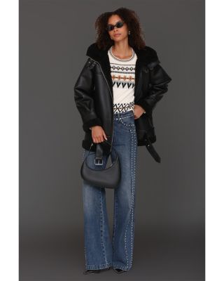 Faux Shearling Hooded Coat