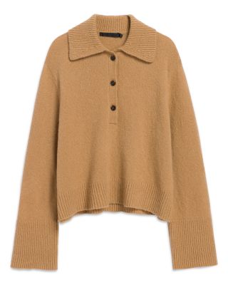 Stevie Cashmere Blend Polo Sweater