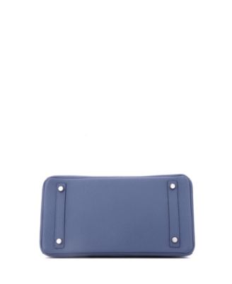 Birkin 30 Handbag Blue Togo with Palladium Hardware