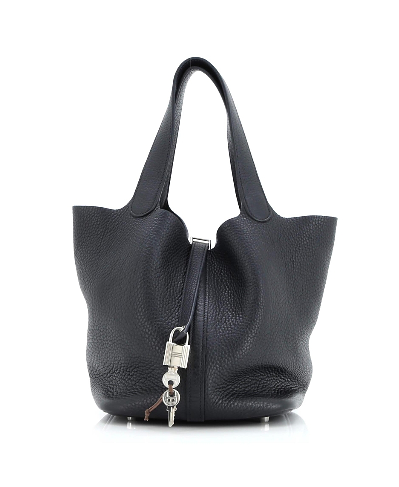 Pre-owned Pre-owned Hermes Hermes Mm Picotin Lock Bag Clemence In Black