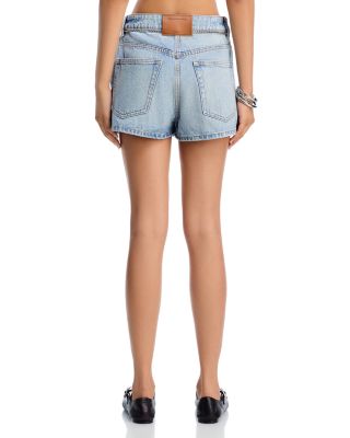 High Rise Chain Belt Denim Skort