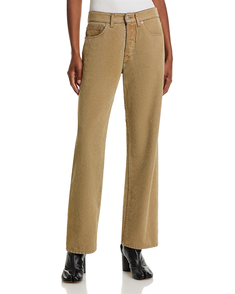 MM6 Maison Margiela Coated Straight Leg Pants
