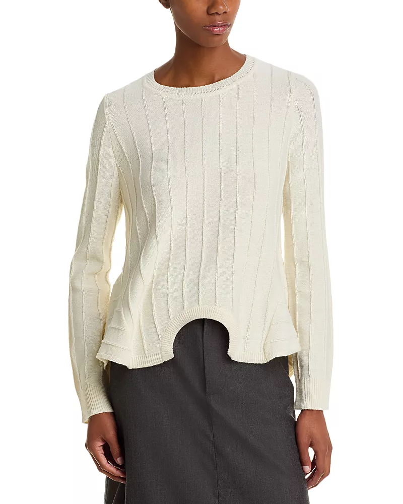 MM6 Maison Margiela Asymmetric Crewneck Sweater