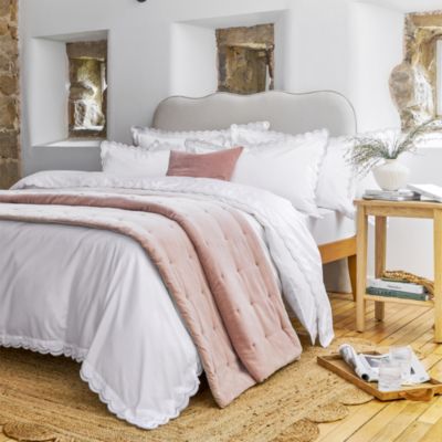 Scallop Edge Duvet Cover Set, Full Queen