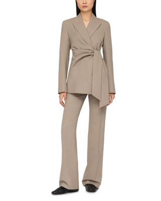 Peak Lapel Side Tie Jacket