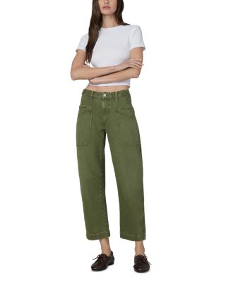 The Double Pocket Barrel Jeans in Winter Moss