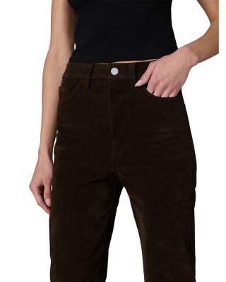 The Margot Slim Faux Suede Jeans in Dark Chocolate