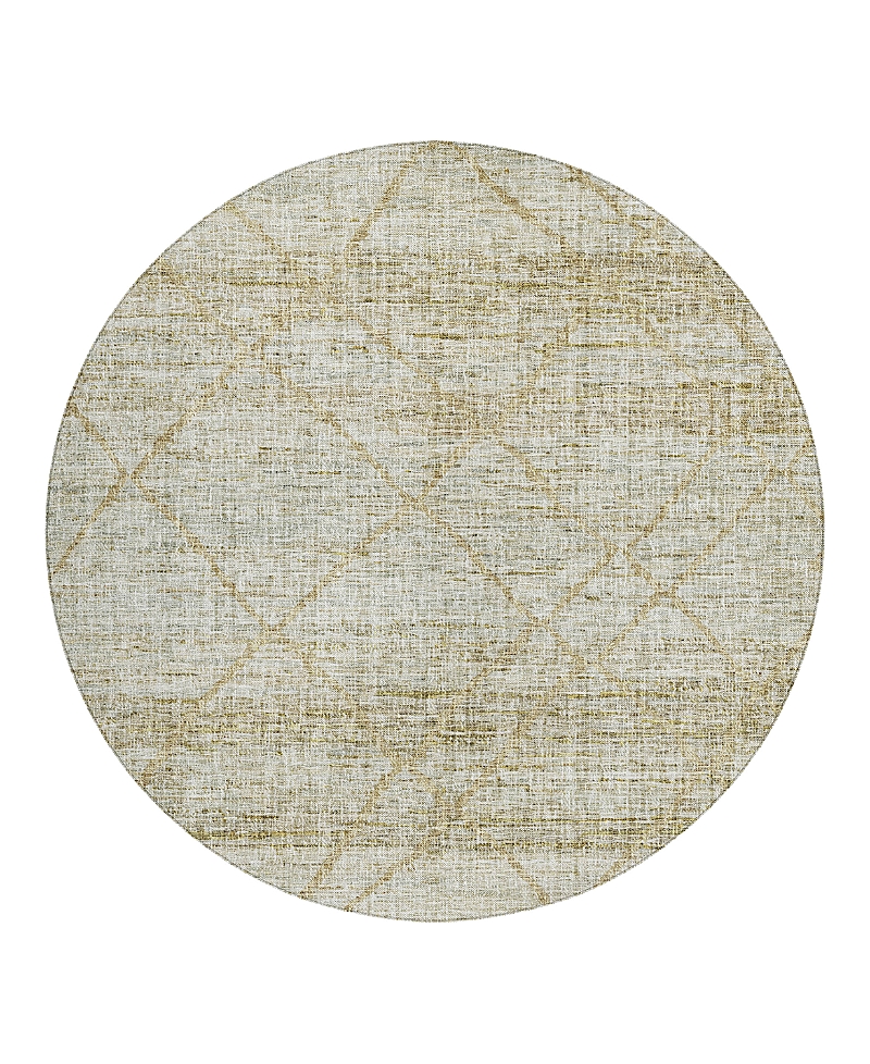 Dalyn Rug Company Dalyn Portico Washable Po1 Round Area Rug, 8' X 8' In Sand