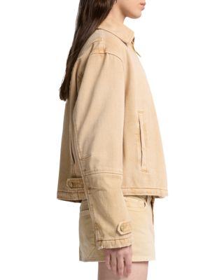 Denim Workwear Cropped Jacket in Sandune  