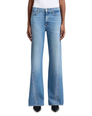 Twisted Lotta Embellished Flare Leg Jeans in Love Soul