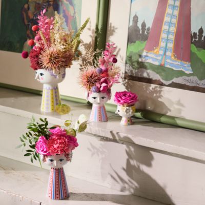 Eva Dusty Red Candle Holder 