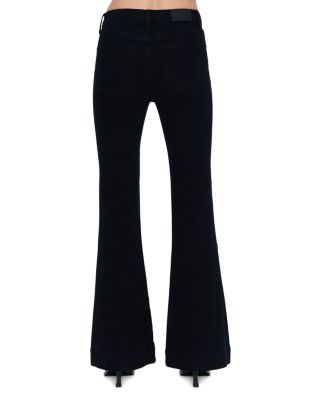 Kinsley Mid Rise Ultra Flare Leg Jeans in Noir