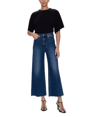 Lana Crop High Rise Ultra Wide Leg Jeans in Broadway