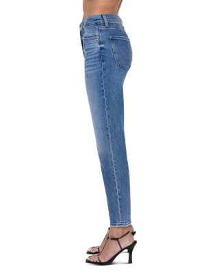 Bri High Rise Slim Straight Leg Jeans in Charleston
