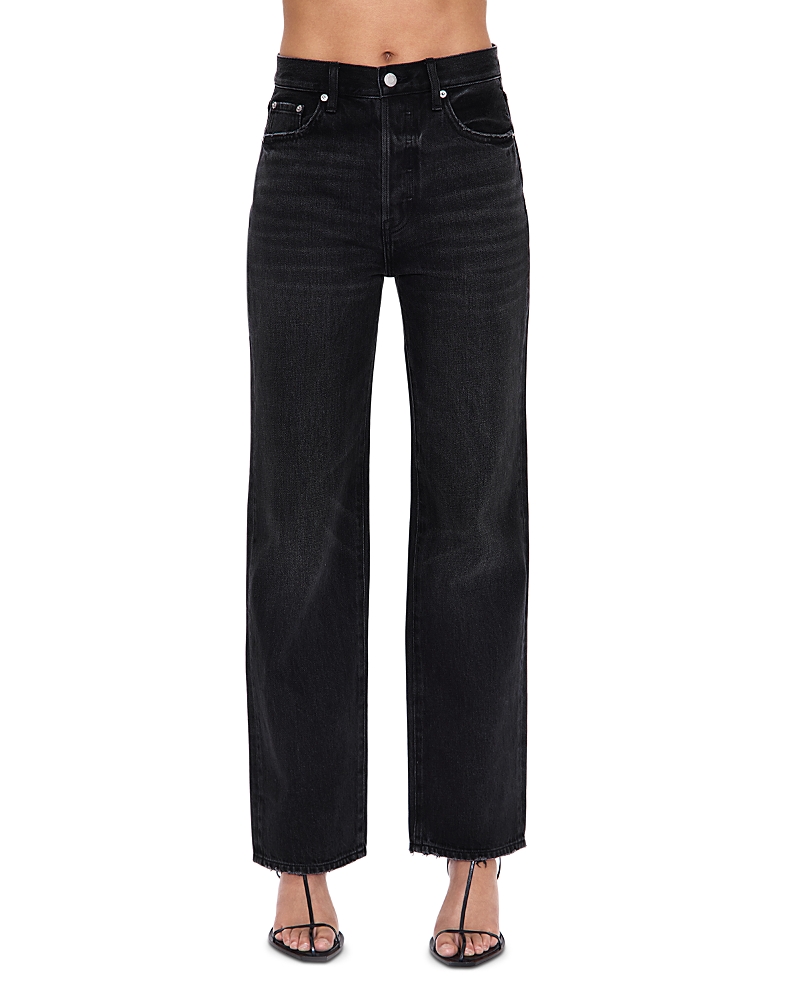 Pistola Cassie Super High Rise Straight Leg Jeans In Stormy In Black