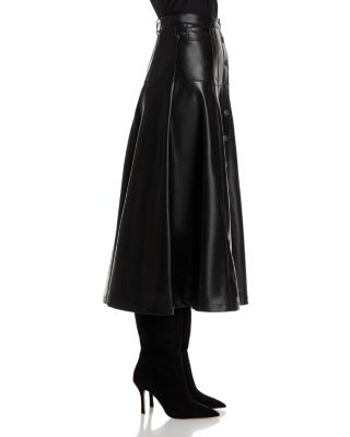 Faux Leather Veena Skirt